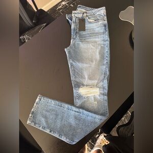 Distressed Light Blue Jeans